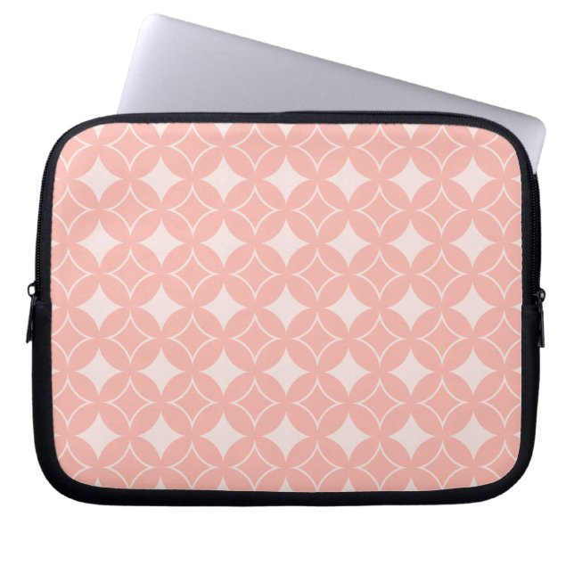 Peach shippo laptop sleeve (Framsidan)