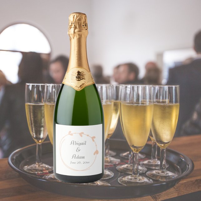 Peach Simple Hjärtkrans Bröllop (In Situ Wedding)