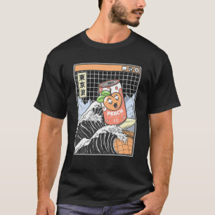 Peach Soda Surfing Kanagawa Wave Kawaii Anime Vapo T Shirt