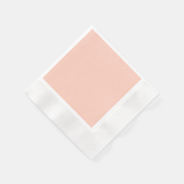 Peach Solid Färg Pappersservett (Hörn)