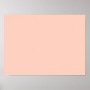 Peach Solid Färg Poster