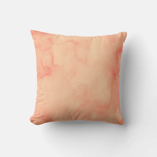 Peach Sorbet Watercolor Kudde (Framsida)