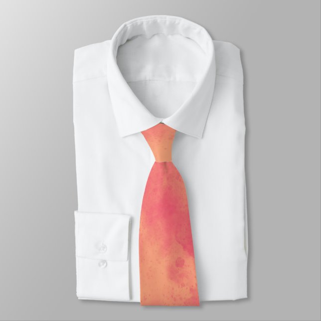 Peach Storm Cloud Effect Tie - Ut i Stil Slips (Bunden)
