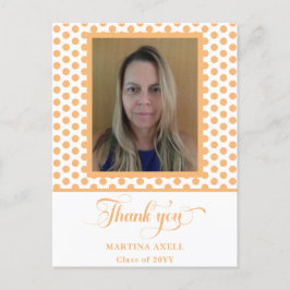 Peach Studenten Tack Photo Postcard Vykort