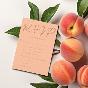 Peach Summer Bröllop w Meal Choice Trendig OSA Kort