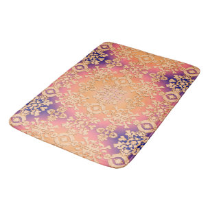 Peach Sunset Royal Damask Badrumsmatta