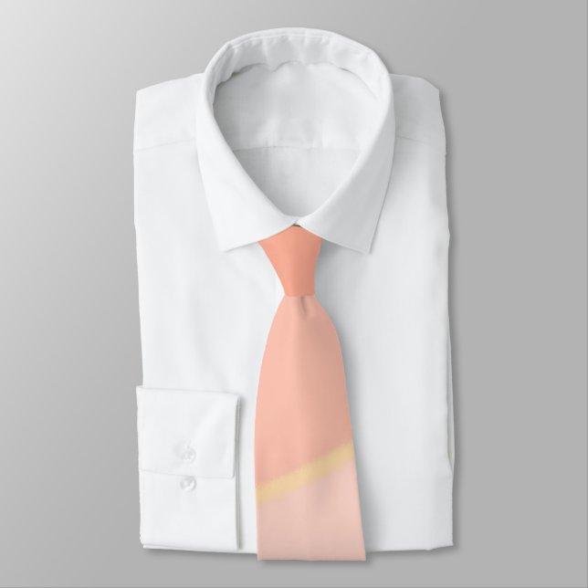Peach Swirls Neck Tie Slips (Bunden)