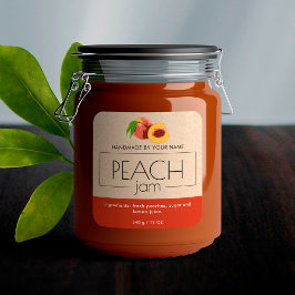 Peach Sylt Product Label-etiketter, förpackning Fyrkantigt Klistermärke
