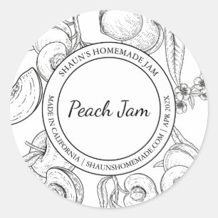 Peach Sylt Sketch Modern etikett