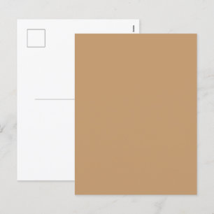 Peach Tan Färg Block Mjuk Bröllop-design Helg Vykort