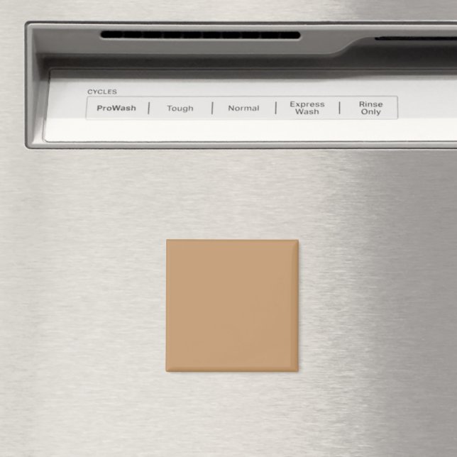 Peach Tan Färg Block | Mjuk Bröllop-design Magnet (In Situ (Dishwasher))