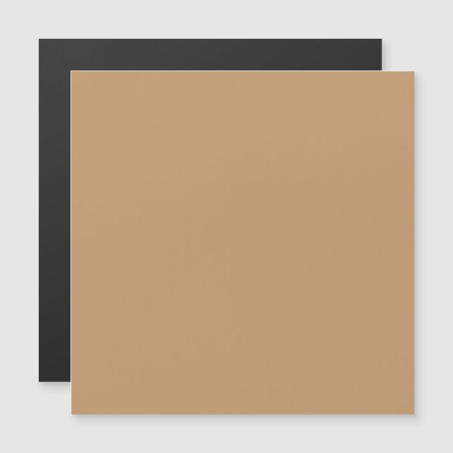 Peach Tan Färg Block | Mjuk Bröllop-design Magnetisk Inbjudningskort (Fram/baksida)