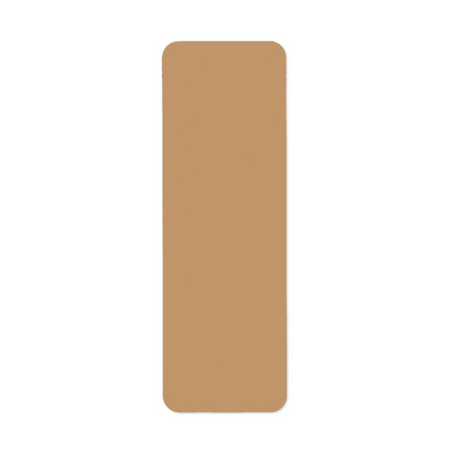 Peach Tan Färg Block | Mjuk Bröllop-design Returadress Etikett (Framsidan)