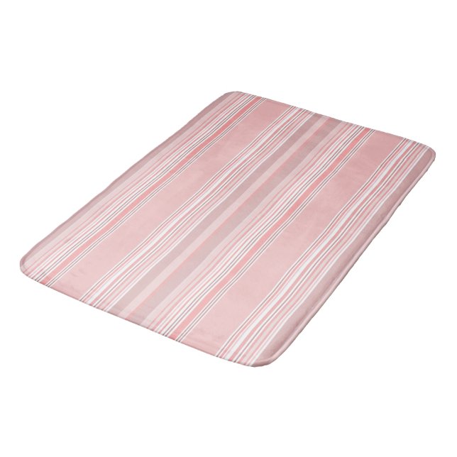 Peach Taupe Modern Rand Bath Mat Badrumsmatta (Vinklad)