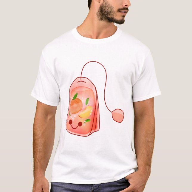 Peach Tea Bag T Shirt (Framsida)