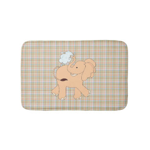 Peach Tecknad Elephant Barn Bath Mat Badrumsmatta