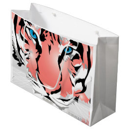 PEACH TIGER LARGE GIFT BAG
