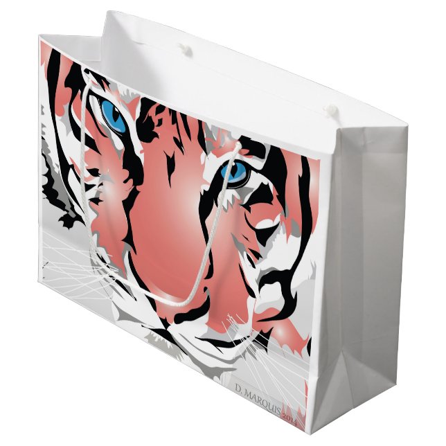 PEACH TIGER LARGE GIFT BAG (Framsidan Vinklad)