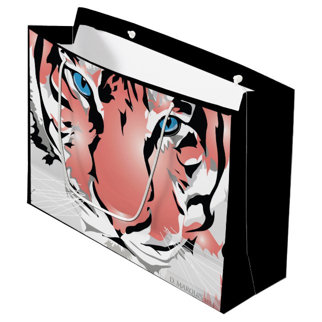 PEACH TIGER LARGE GIFT BAG (Framsidan Vinklad)