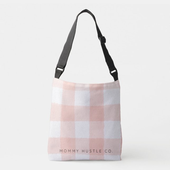 Peach Tote Bag - Över Skoulder Mamma Hustle Co. Axelväska (Framsida)