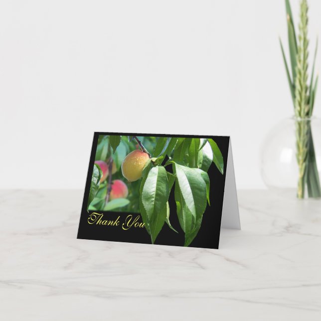 Peach Träd Tack Kort (Framsida)