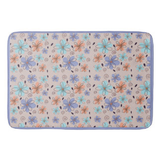 Peach-trädgården blommigt vår mönster badrumsmatta