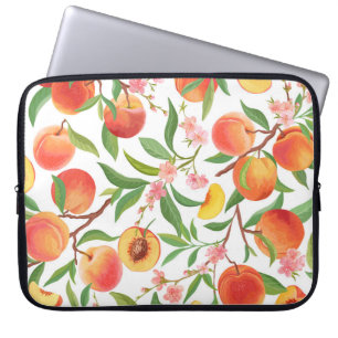 Peach Tropical Fruit Vintage Mönster. Laptop Fodral