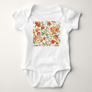Peach Tropical Fruit Vintage Mönster. T Shirt