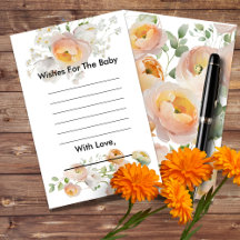 Peach Tulip Blooms Önskemål for Baby Shower