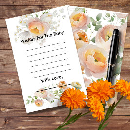 Peach Tulip Blooms Önskemål for Baby Shower