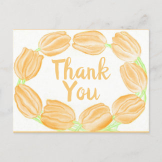 Peach Tulips Gräns ~Tack för ditt kort