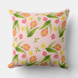 Peach Tulips Kudde