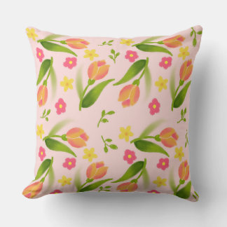 Peach Tulips Kudde