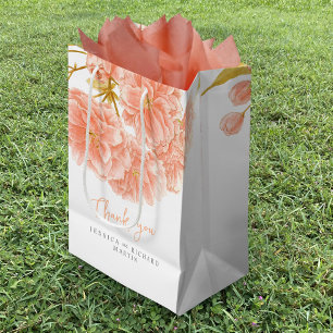 Peach vår blommar Blommor art bröllop tack.