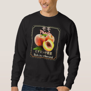 Peach Vegan friska frukter och grönsaker Lång Ärmad Tröja