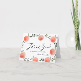 Peach Watercolor Baby Shower Tack Kort