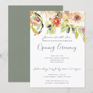 PEACH WATERCOLOR BLOMMIGT GRAND OPENENING CEREMONY INBJUDNINGAR