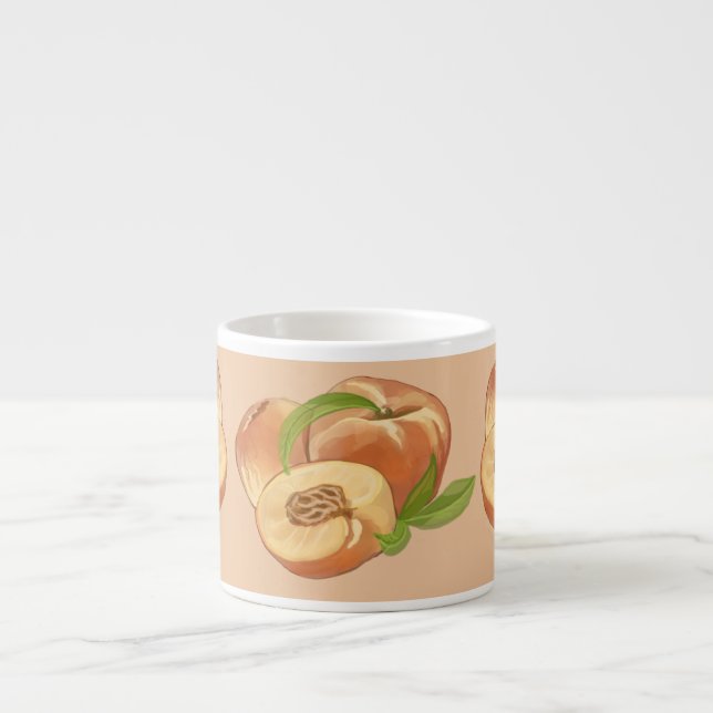 Peach Watercolor Espresso Mugg Espressomugg (Framsidan)