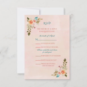 Peach Watercolor Ro OSA kort