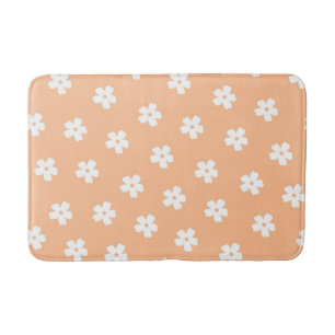 Peach & White Blommigt Retro, Cheerful Badrumsmatta