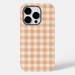 Peach White Checkated Gingham Mönster