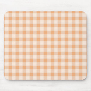 Peach White Checkated Gingham Mönster Musmatta