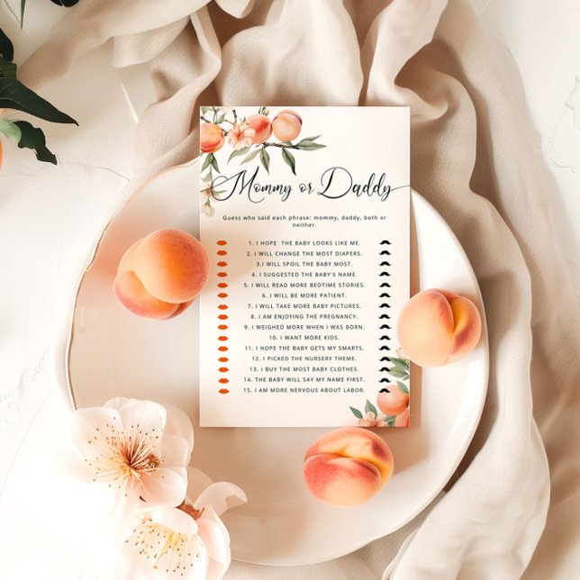 Peach WHO sa det Mamma eller pappa-spel (Skapare uppladdad)