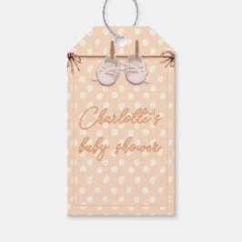 Peach-y Baby Shoes Presentetikett