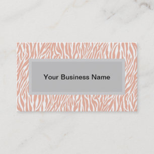 Peach Zebra tryck Visitkort