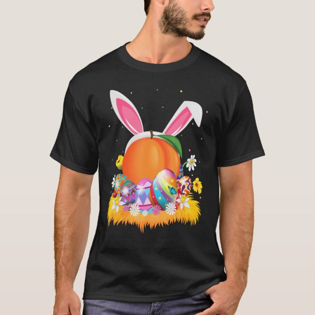Peache Fruit Påskägg Funny Peache Påsk Sunda T Shirt (Framsida)