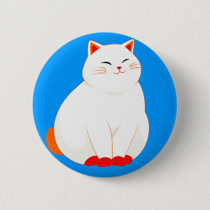 Peaches, det leende katten knapp