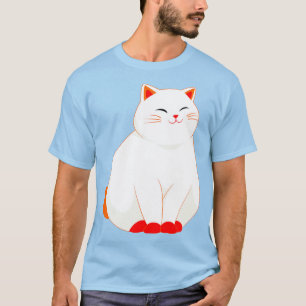 Peaches, det leende katten t shirt