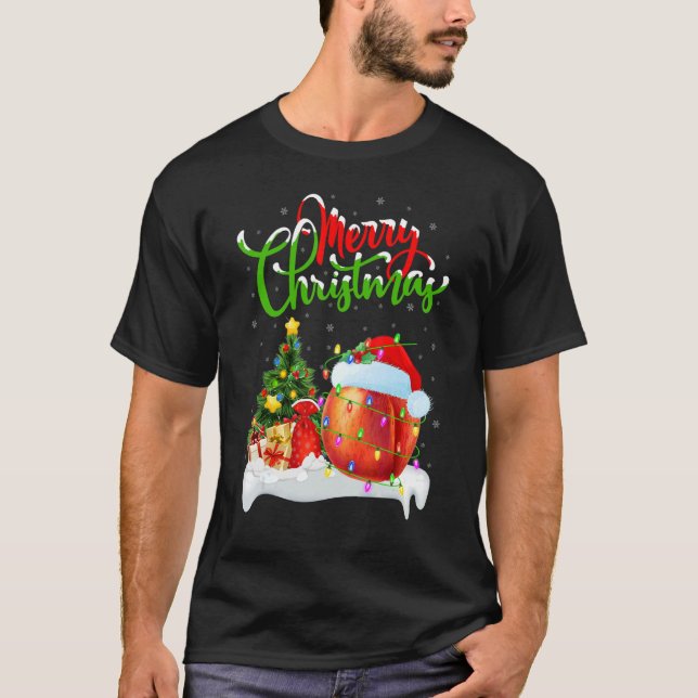 Peaches Fruit   Xmas Decorations Santa Peaches Chr T Shirt (Framsida)