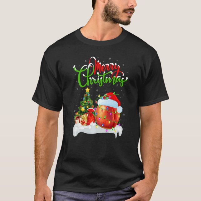 Peaches Fruit  Xmas Decorations Santa Peaches Chri T Shirt (Framsida)